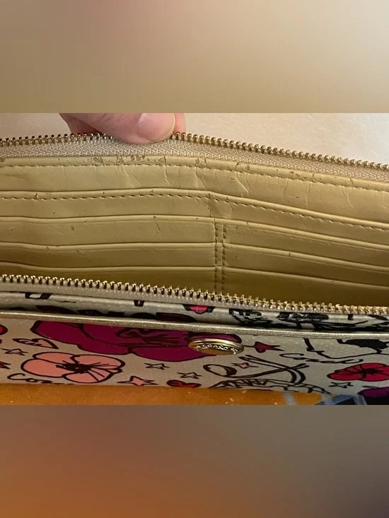 Vintage Coach Poppy Kyra Floral Graffiti Sateen Wallet Wristlet Y2K Rare - Picture 9 of 16